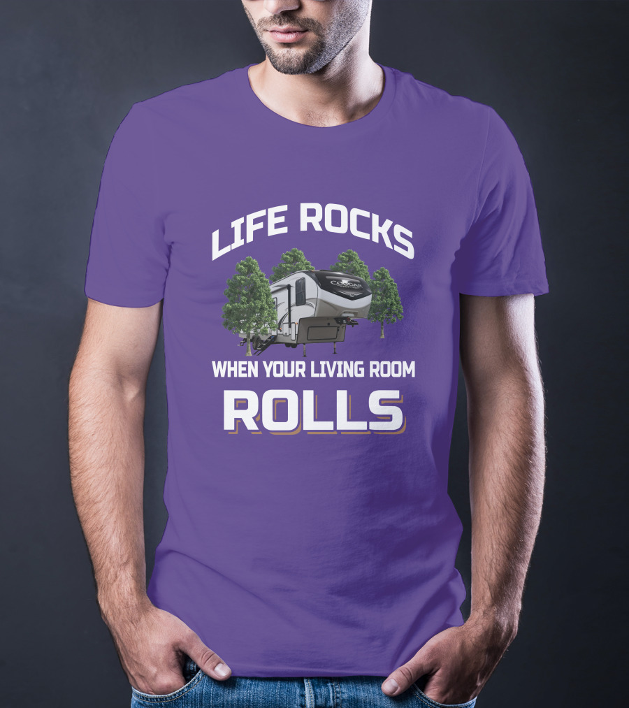 LIFE ROCKS WHEN YOUR LIVING ROOM ROLLS COUGAR 5TH T-Shirt