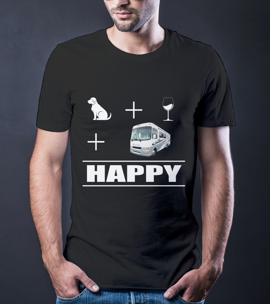 Dog Wine RV Happy T-Shirt