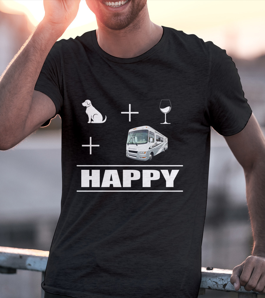 Dog Wine RV Happy T-Shirt