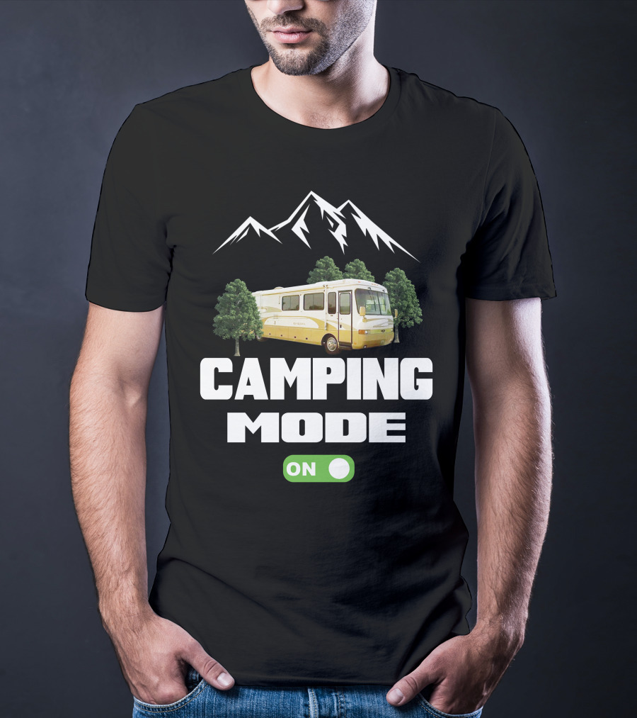 Camping Mode On Safari Zanzibar Mountain RV Adventure T-Shirt