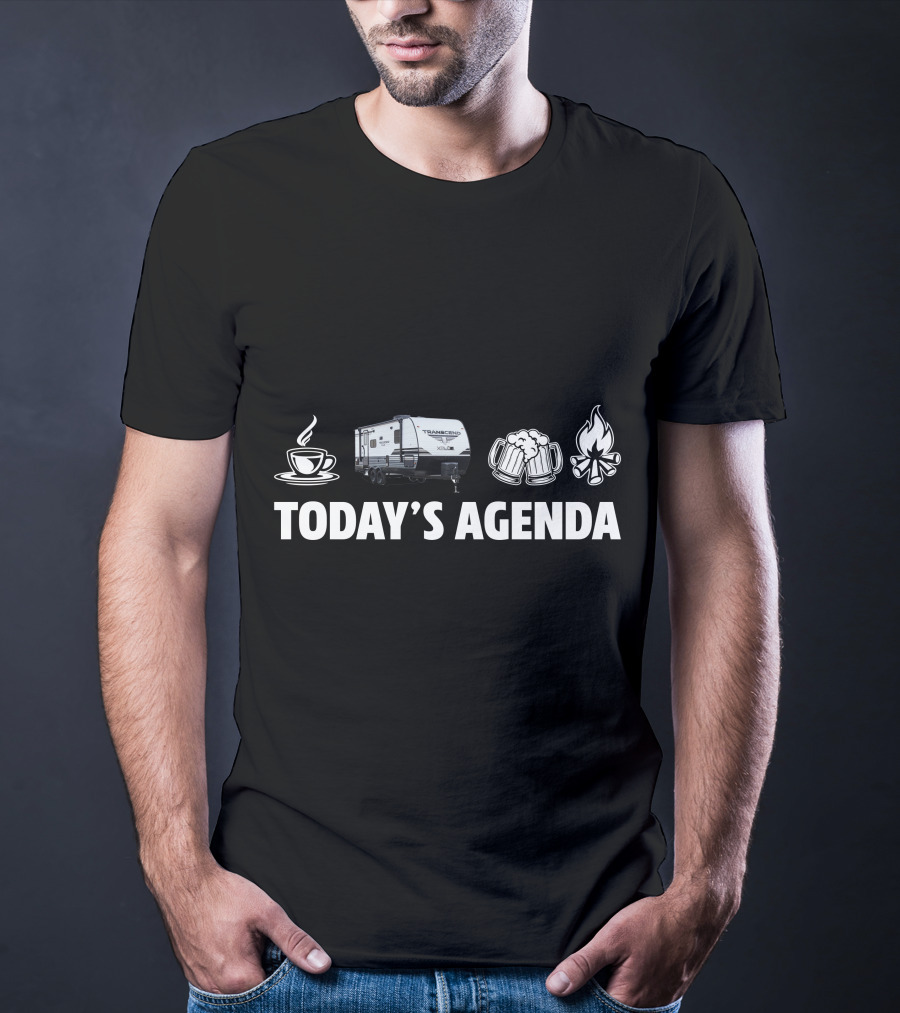 Today's Agenda Grand Designs Transcend XPlor 265BH Coffee Beer Campfire T-Shirt