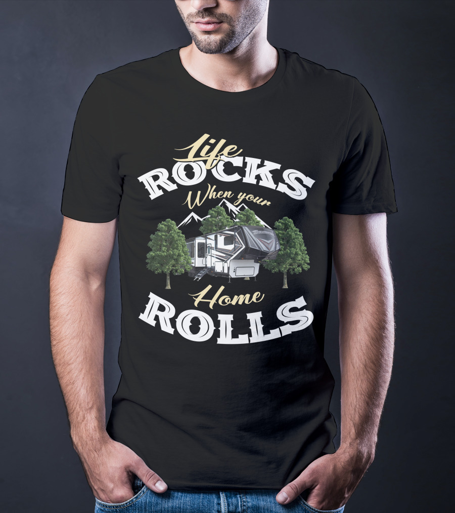 Life Rocks When Your Home Rolls Grand Design Momentum 376THS T-Shirt