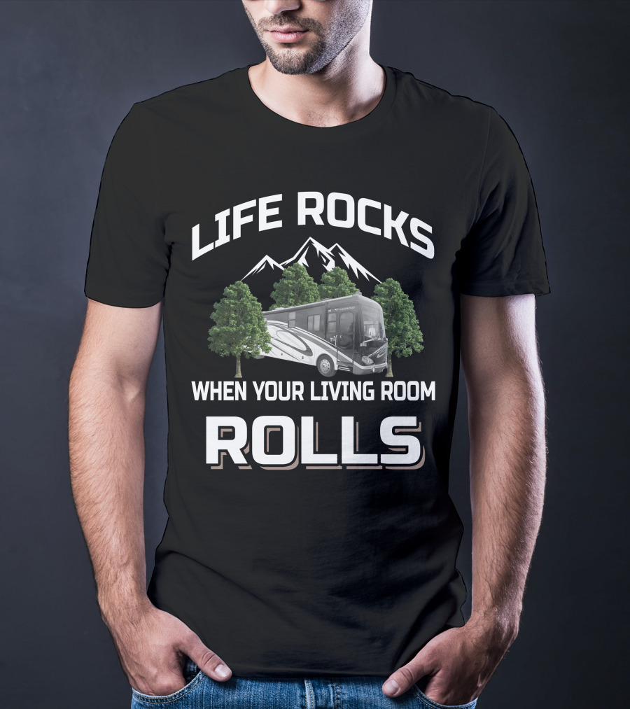 Life Rocks When Your Living Room Rolls 2007 Fleetwood Excursion 39V T-Shirt