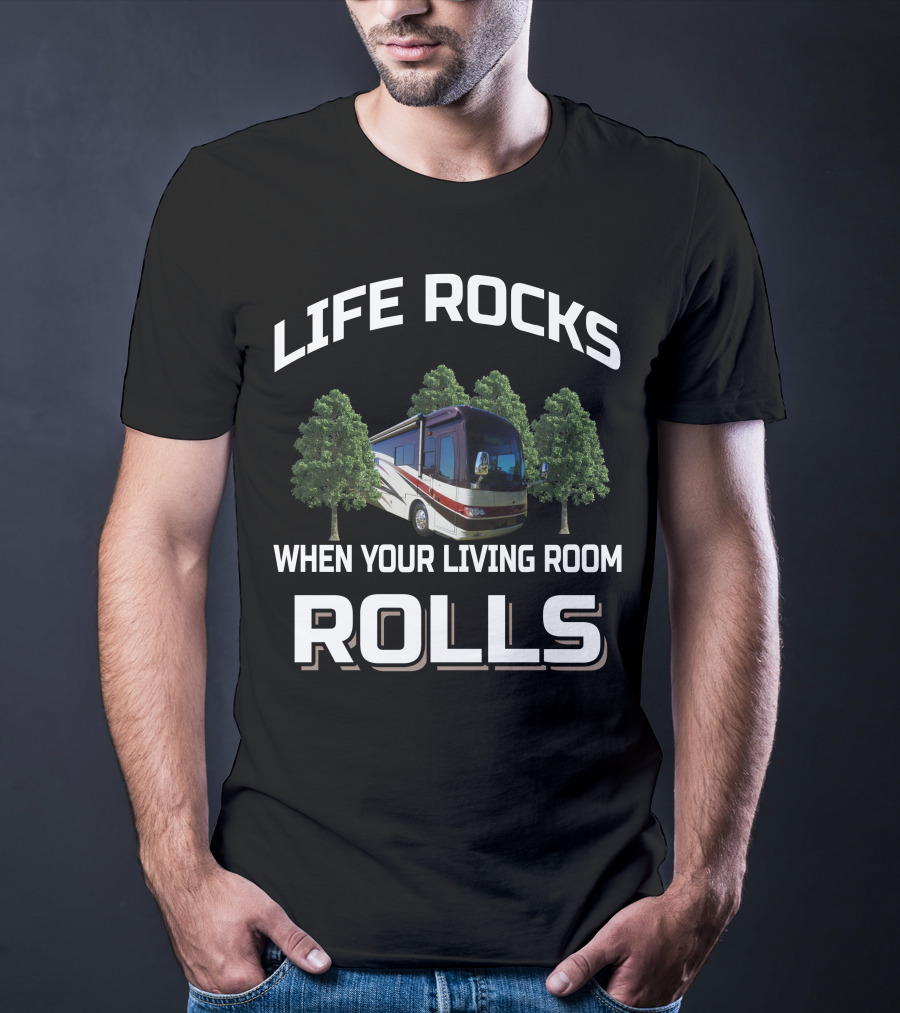LIFE ROCKS WHEN YOUR LIVING ROOM ROLLS Beaver Contessa Rome 2009 T-Shirt
