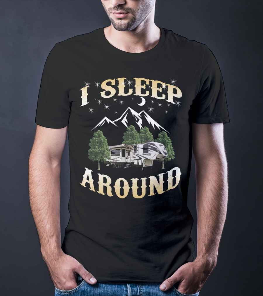 I Sleep Around Grand Design Momentum 349m Mountain Camper Adventure T-Shirt
