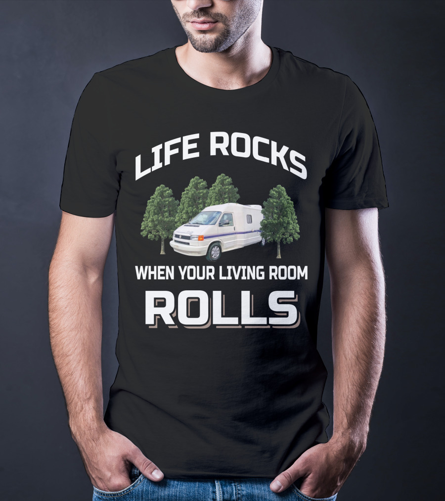 Life Rocks When Your Living Room Rolls 1995 Rialta Qd T-Shirt