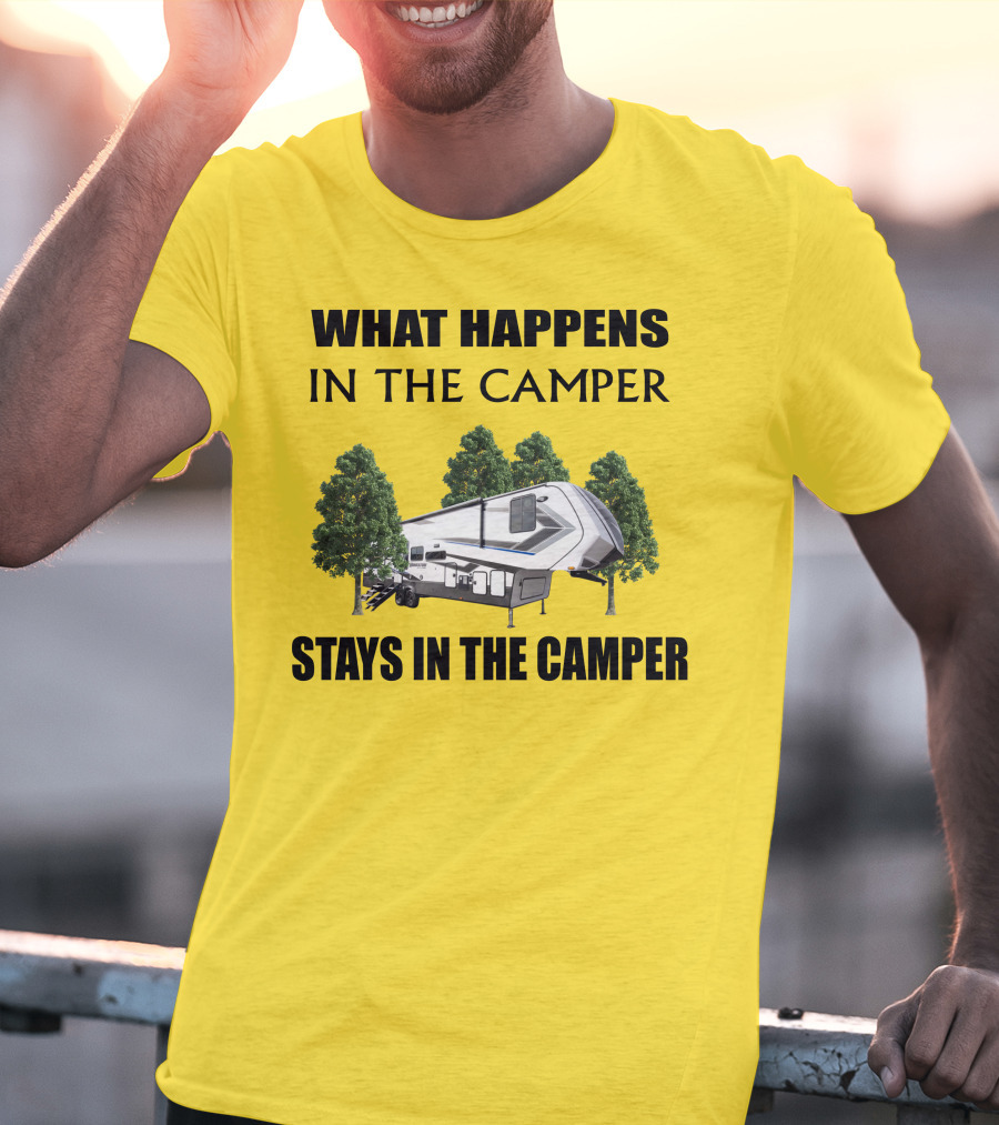 What Happens In The Camper Stays In The Camper Grand Design Momentum 353G T-Shirt