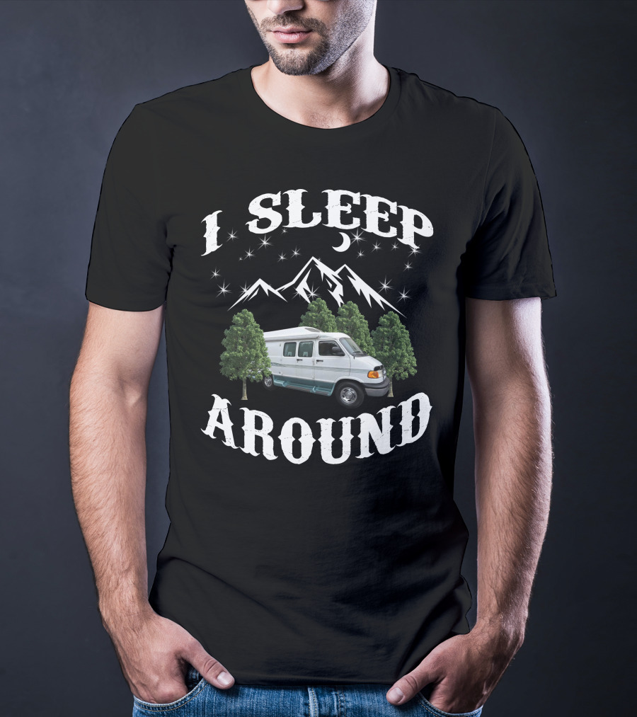 2001 Roadtrek 190 Popular I Sleep Around Camper Van Mountains T-Shirt