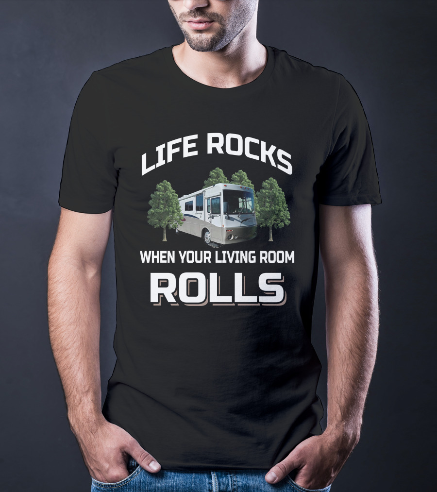 Life Rocks When Your Living Room Rolls Winnebago Journey 34DL T-Shirt