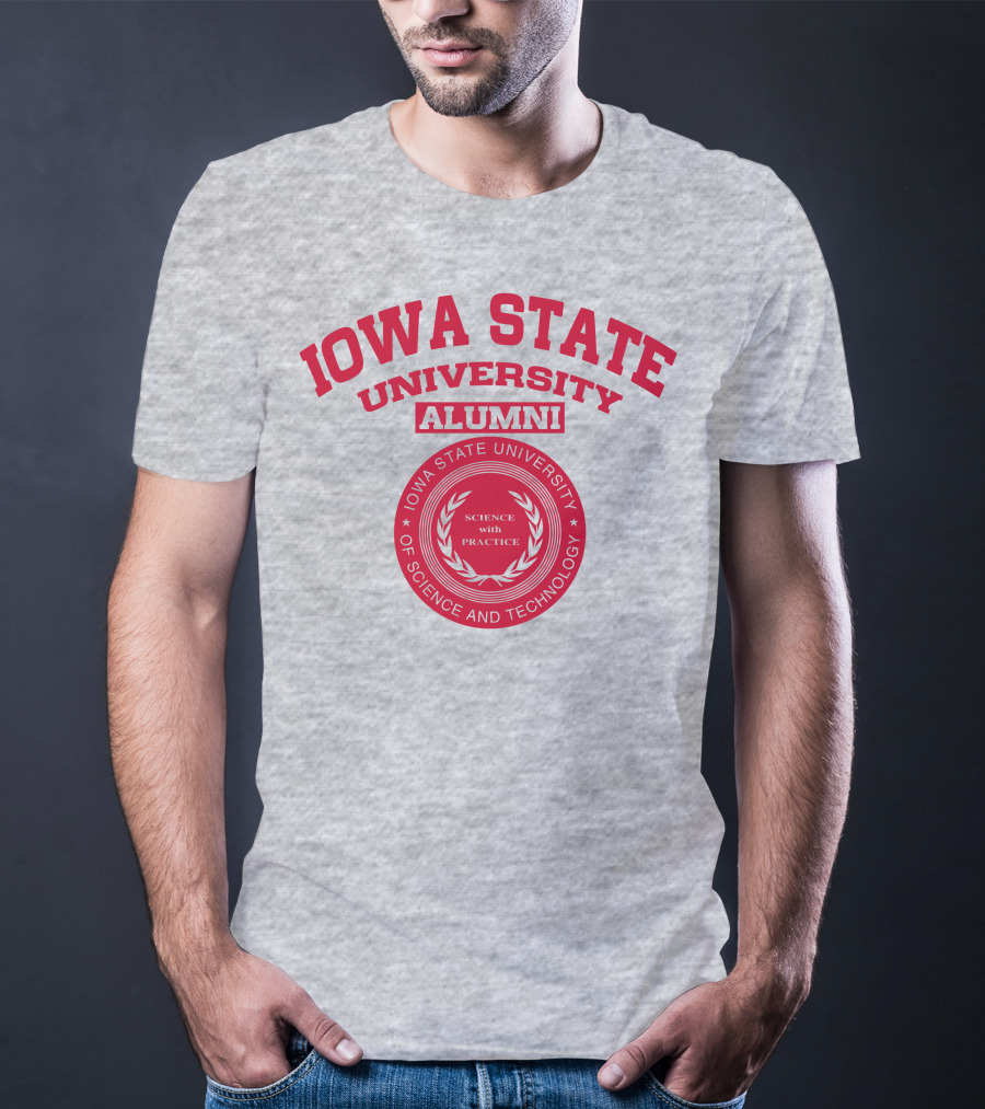 Iowa State University Alumni Science With Practice Circular Seal T-Shirt