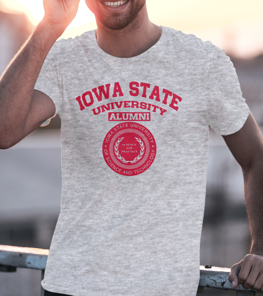 Iowa State University Alumni Science With Practice Circular Seal T-Shirt