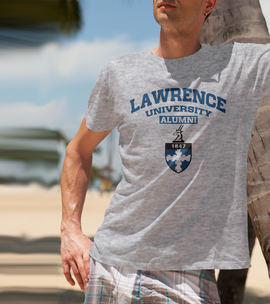 Lawrence University Alumni 1847 Crest With Antelope Emblem T-Shirt