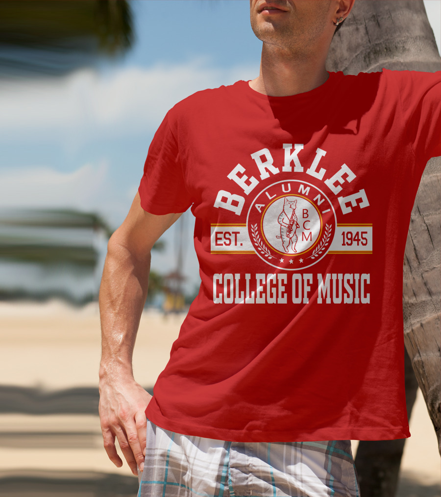 Berklee College Of Music Alumni Est. 1945 BCM Cat T-Shirt