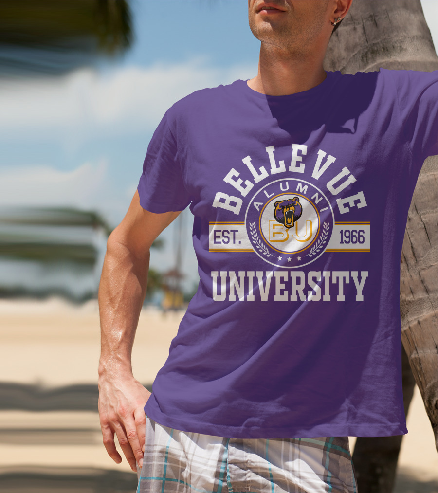 Bellevue University Alumni BU Bear Logo Est. 1966 T-Shirt