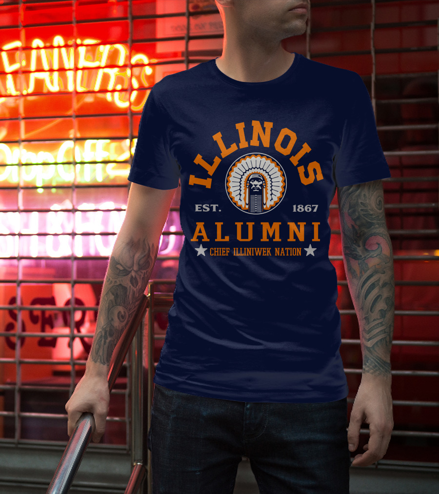 Illinois Alumni Chief Illiniwek Nation Est. 1867 T-Shirt