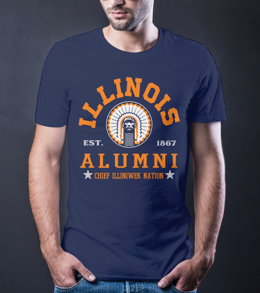 Illinois Alumni Chief Illiniwek Nation Est. 1867 T-Shirt