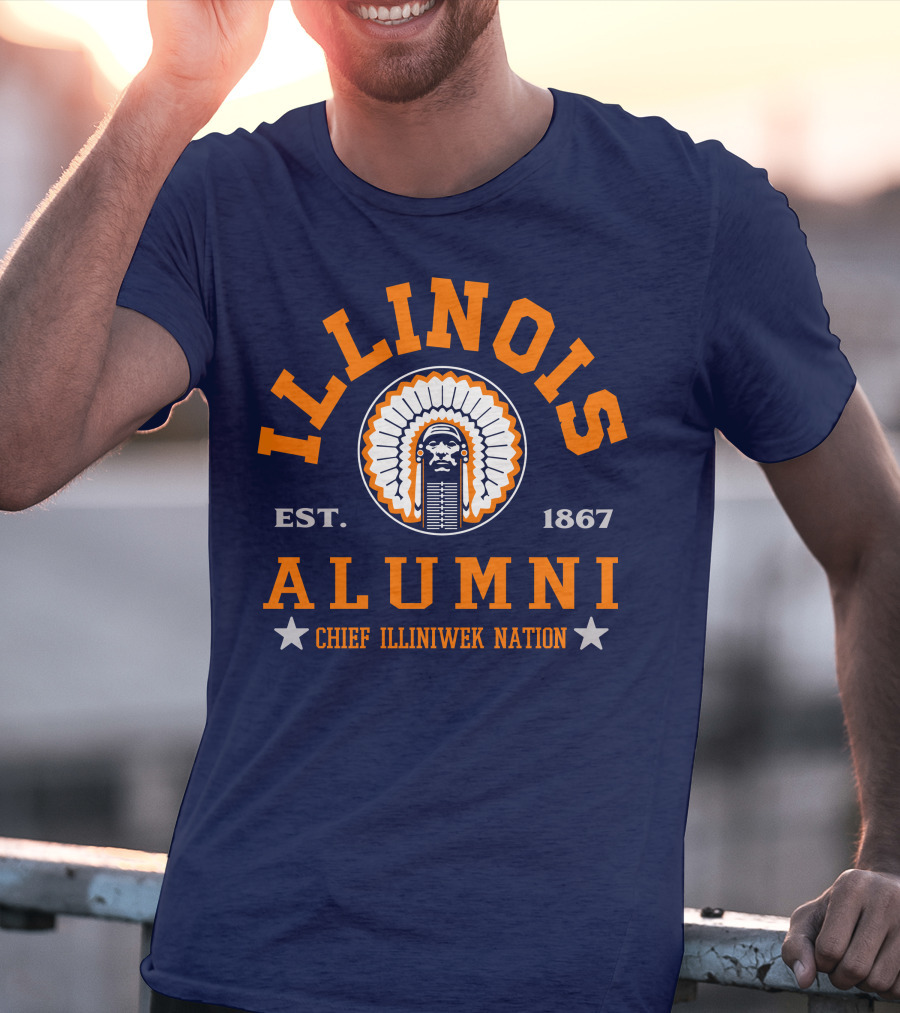 Illinois Alumni Chief Illiniwek Nation Est. 1867 T-Shirt
