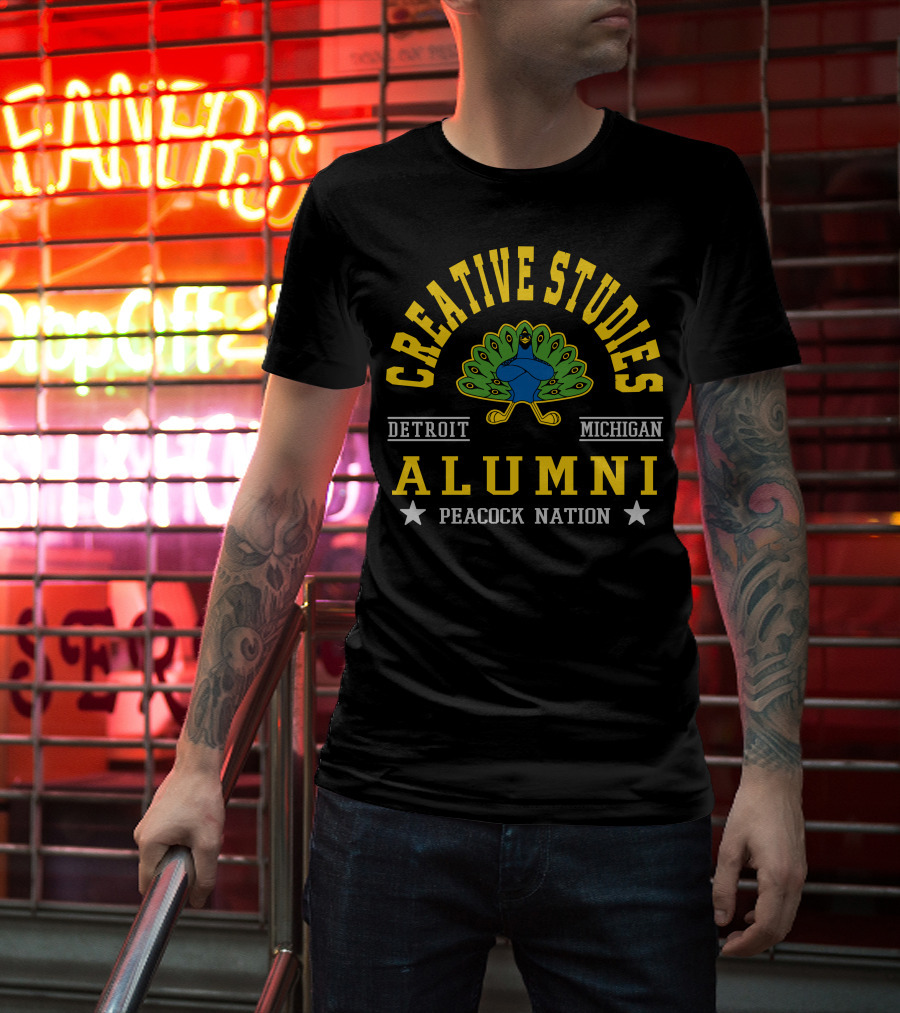 Creative Studies Alumni Detroit Michigan Peacock Nation T-Shirt
