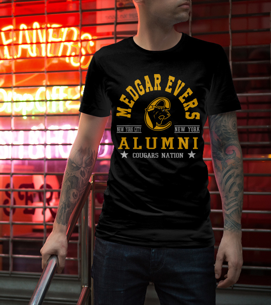 Medgar Evers College Alumni Cougars Nation New York City T-Shirt