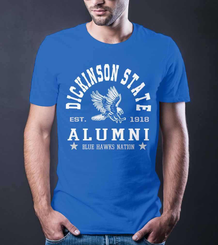 Dickinson State Alumni Blue Hawks Nation Est. 1918 T-Shirt