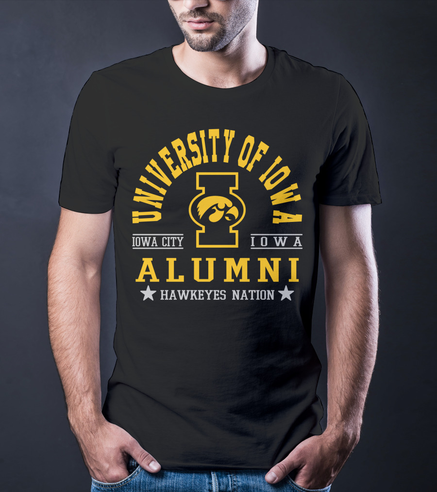 University Of Iowa Alumni Iowa City Hawkeyes Nation T-Shirt