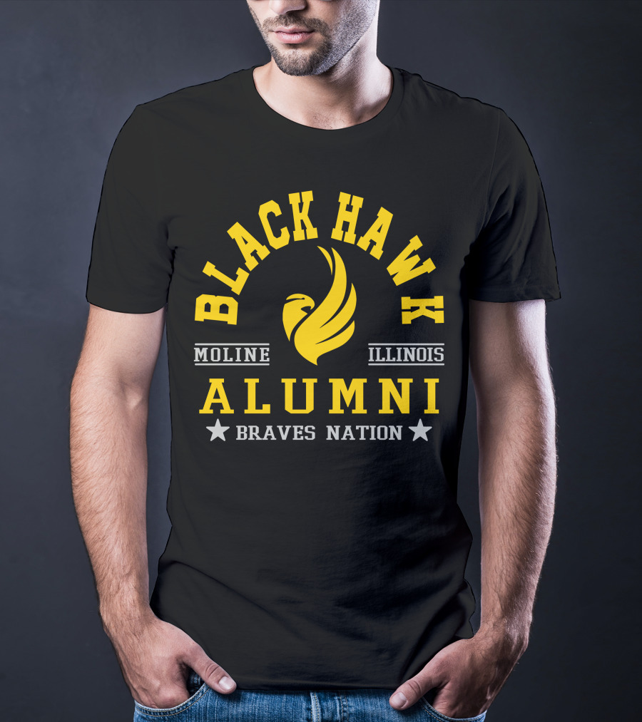 Black Hawk Alumni Braves Nation Moline Illinois T-Shirt