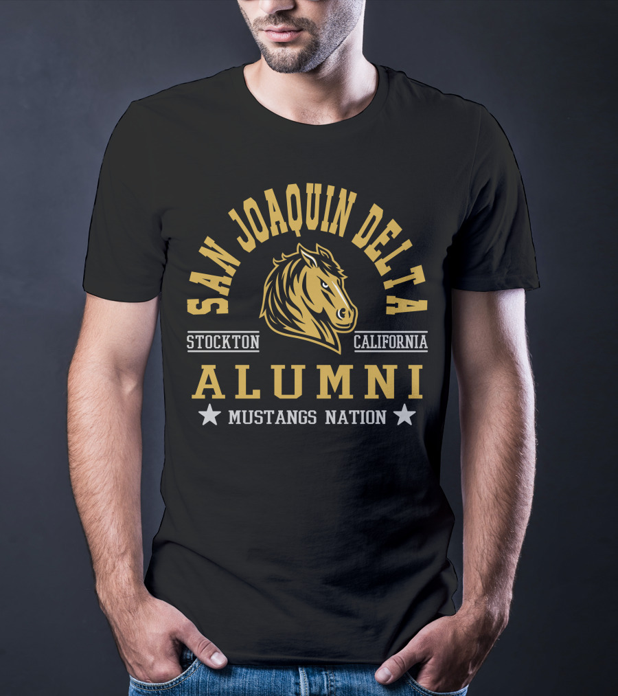 San Joaquin Delta Alumni Stockton California Mustangs Nation T-Shirt
