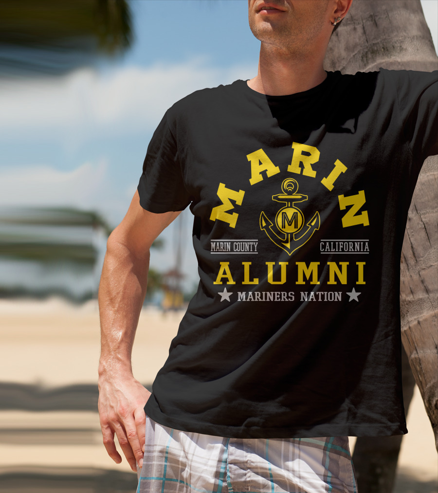 Marin County California Alumni Mariners Nation T-Shirt