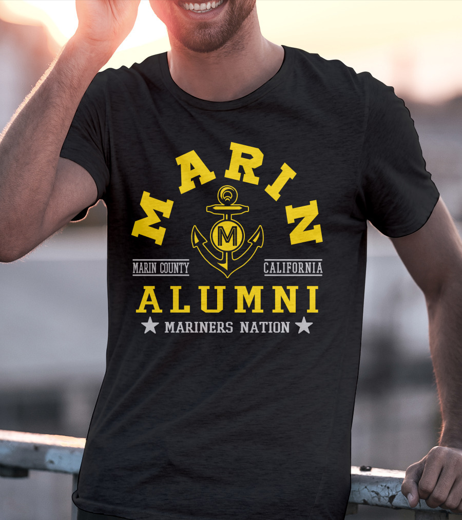 Marin County California Alumni Mariners Nation T-Shirt