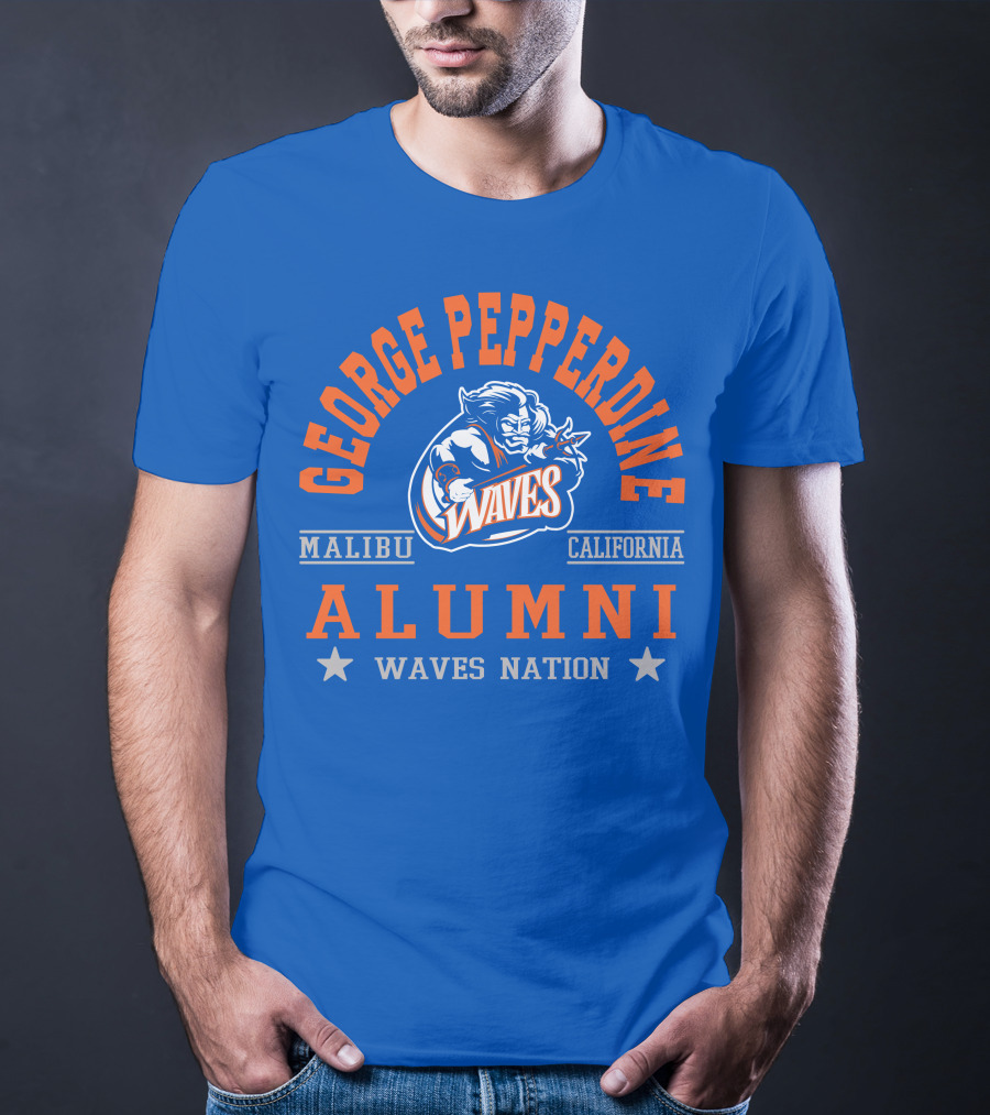 George Pepperdine Waves Alumni Malibu California Waves Nation T-Shirt