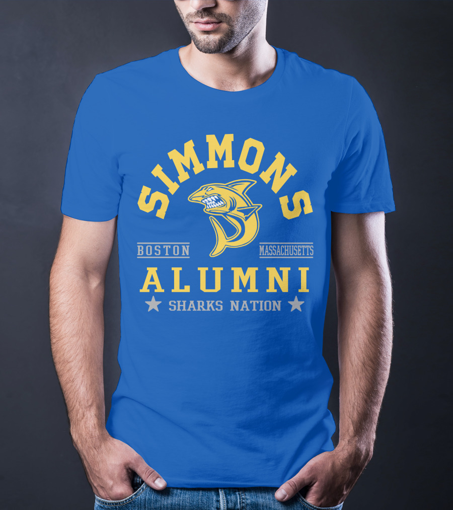 Simmons Alumni Boston Massachusetts Sharks Nation T-Shirt