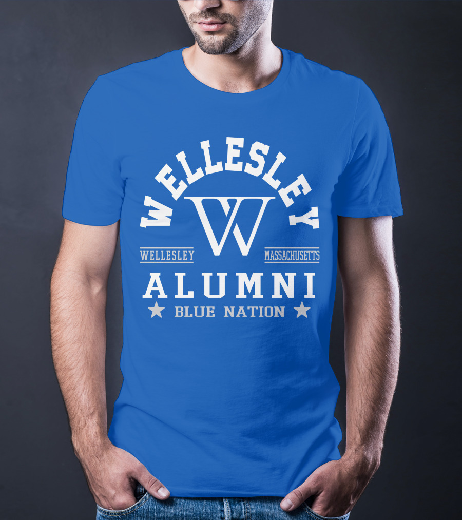 Wellesley Massachusetts Alumni Blue Nation T-Shirt