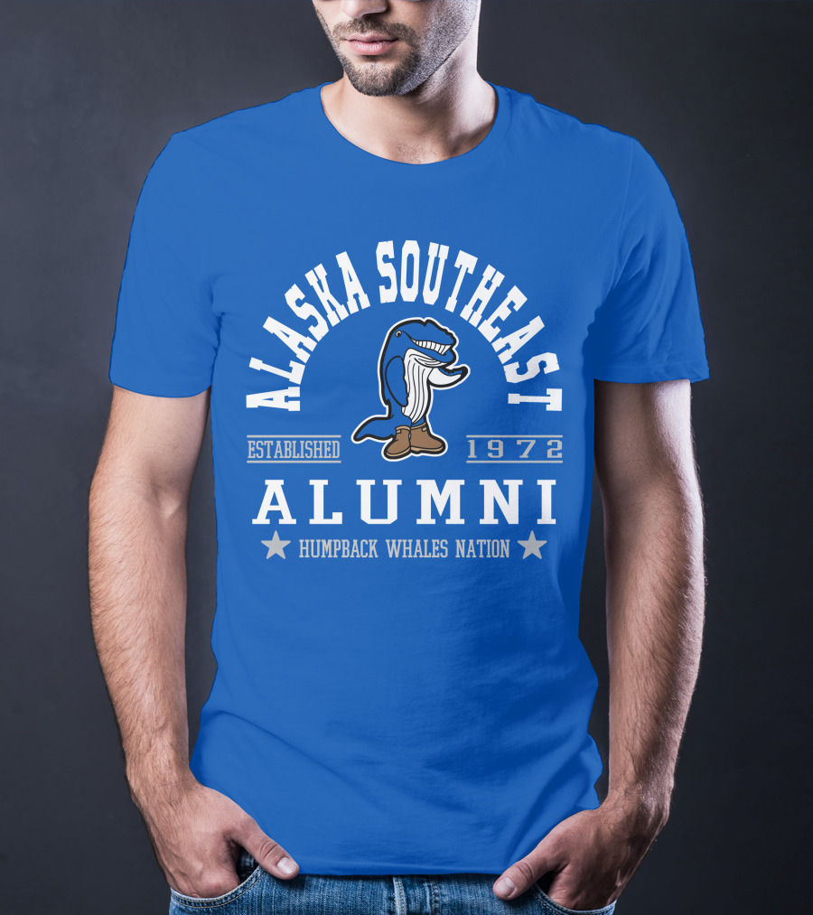 Alaska Southeast Alumni Humpback Whales Nation Established 1972 T-Shirt