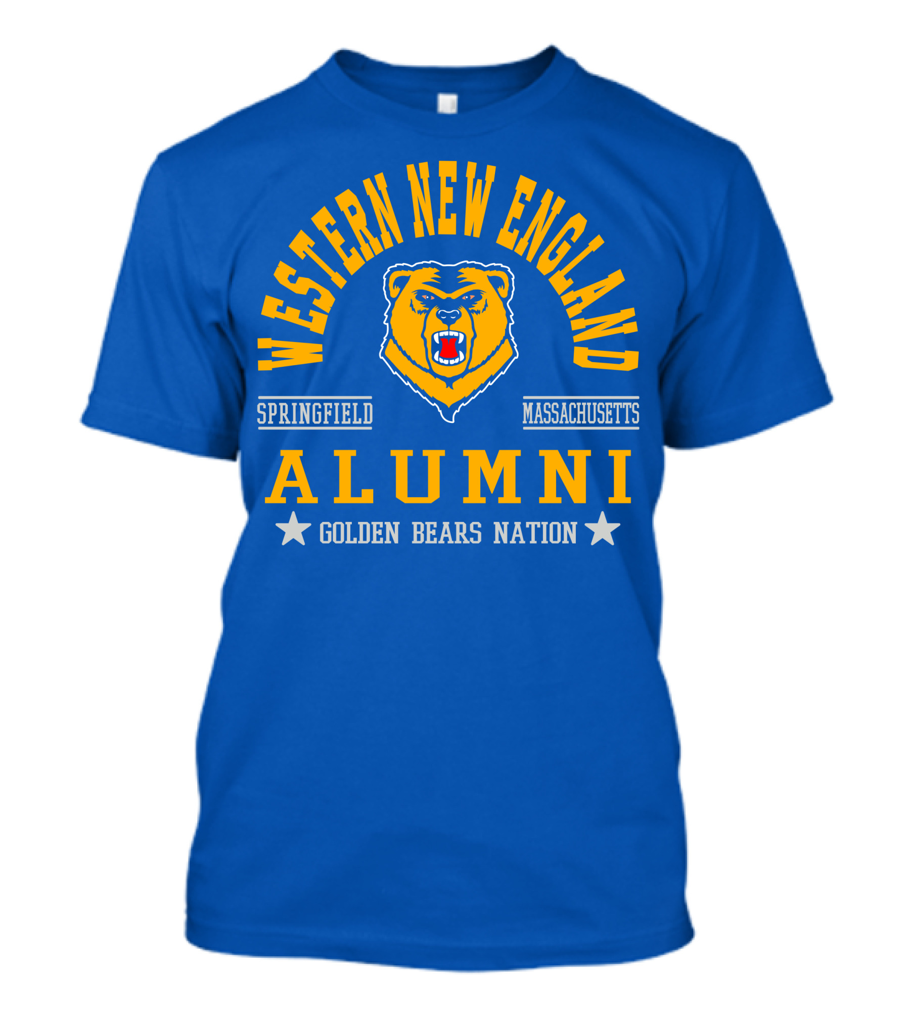 Western New England Alumni Springfield Massachusetts Golden Bears Nation T-Shirt