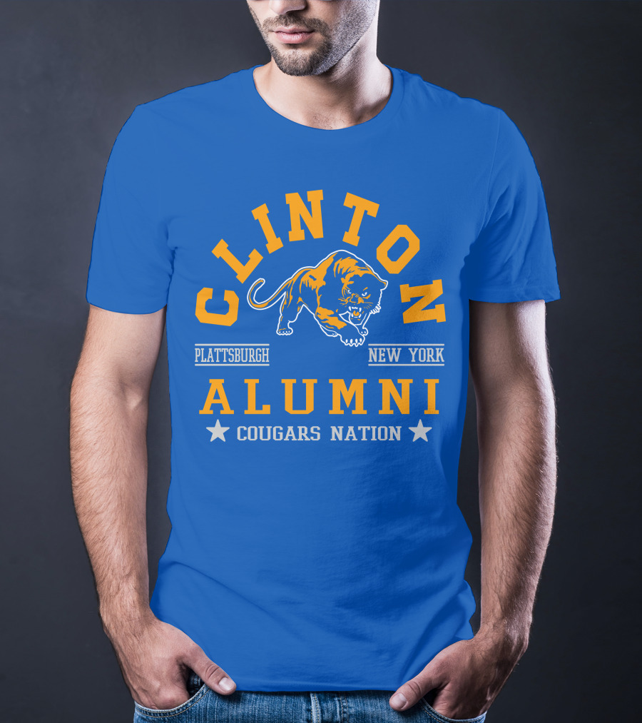 Clinton Alumni Plattsburgh New York Cougars Nation T-Shirt