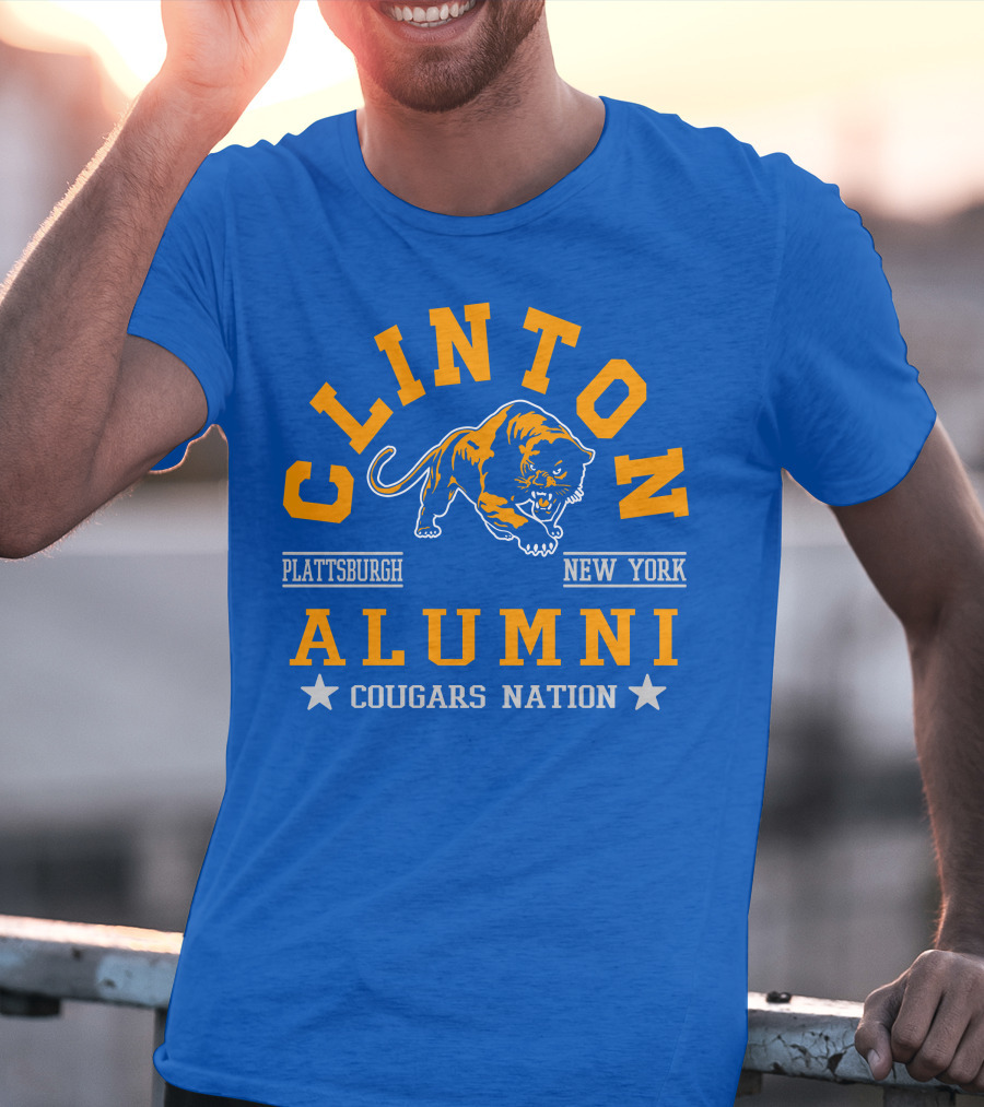 Clinton Alumni Plattsburgh New York Cougars Nation T-Shirt