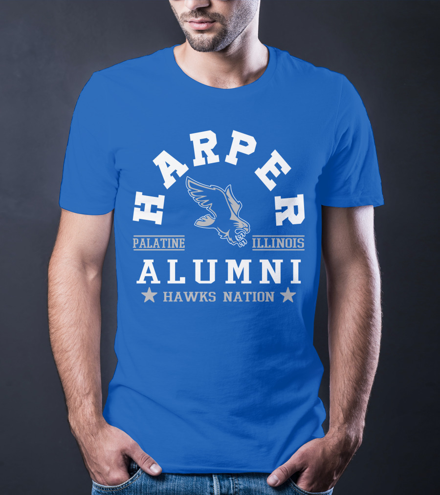 Harper College Alumni Hawks Nation Palatine Illinois T-Shirt