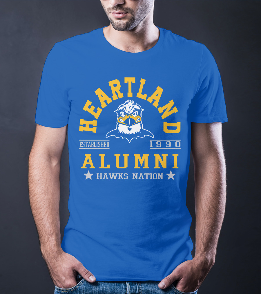 Heartland Alumni Established 1990 Hawks Nation T-Shirt