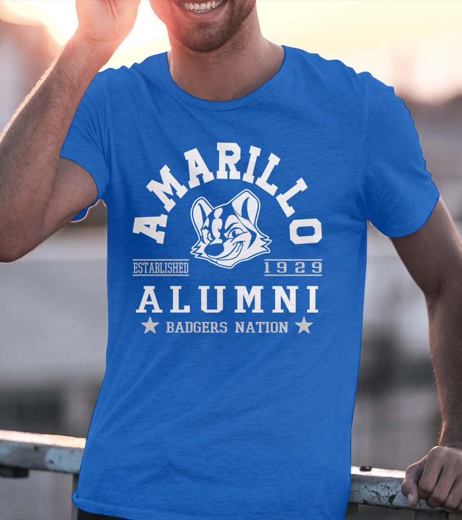 Amarillo Alumni Badgers Nation Established 1929 T-Shirt