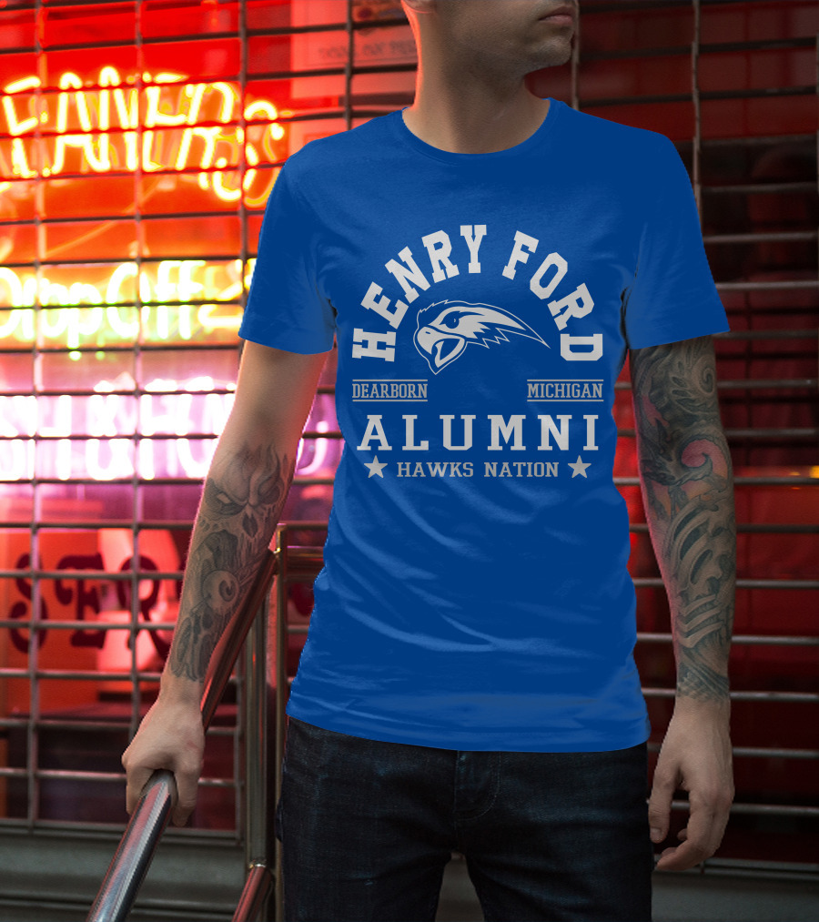 Henry Ford Dearborn Michigan Alumni Hawks Nation T-Shirt
