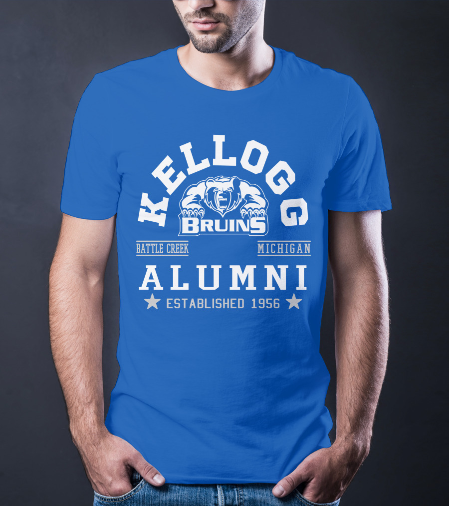 Kellogg Bruins Alumni Battle Creek Michigan Established 1956 T-Shirt
