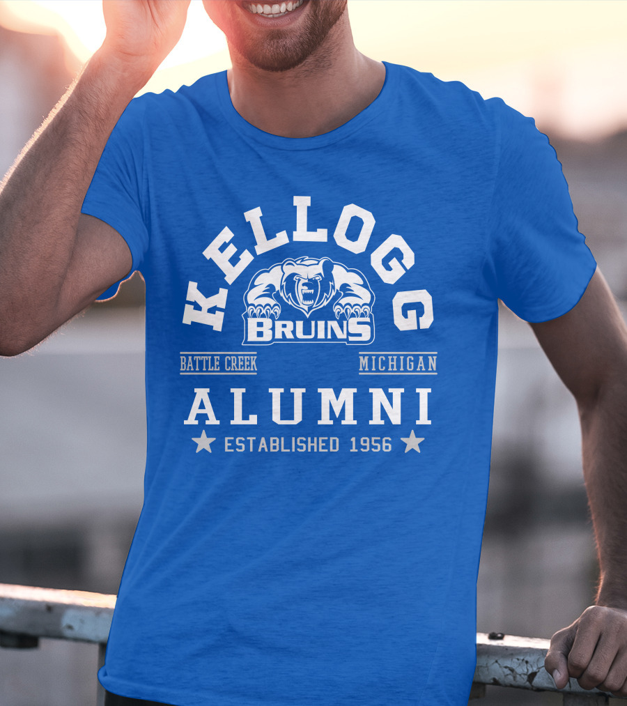 Kellogg Bruins Alumni Battle Creek Michigan Established 1956 T-Shirt
