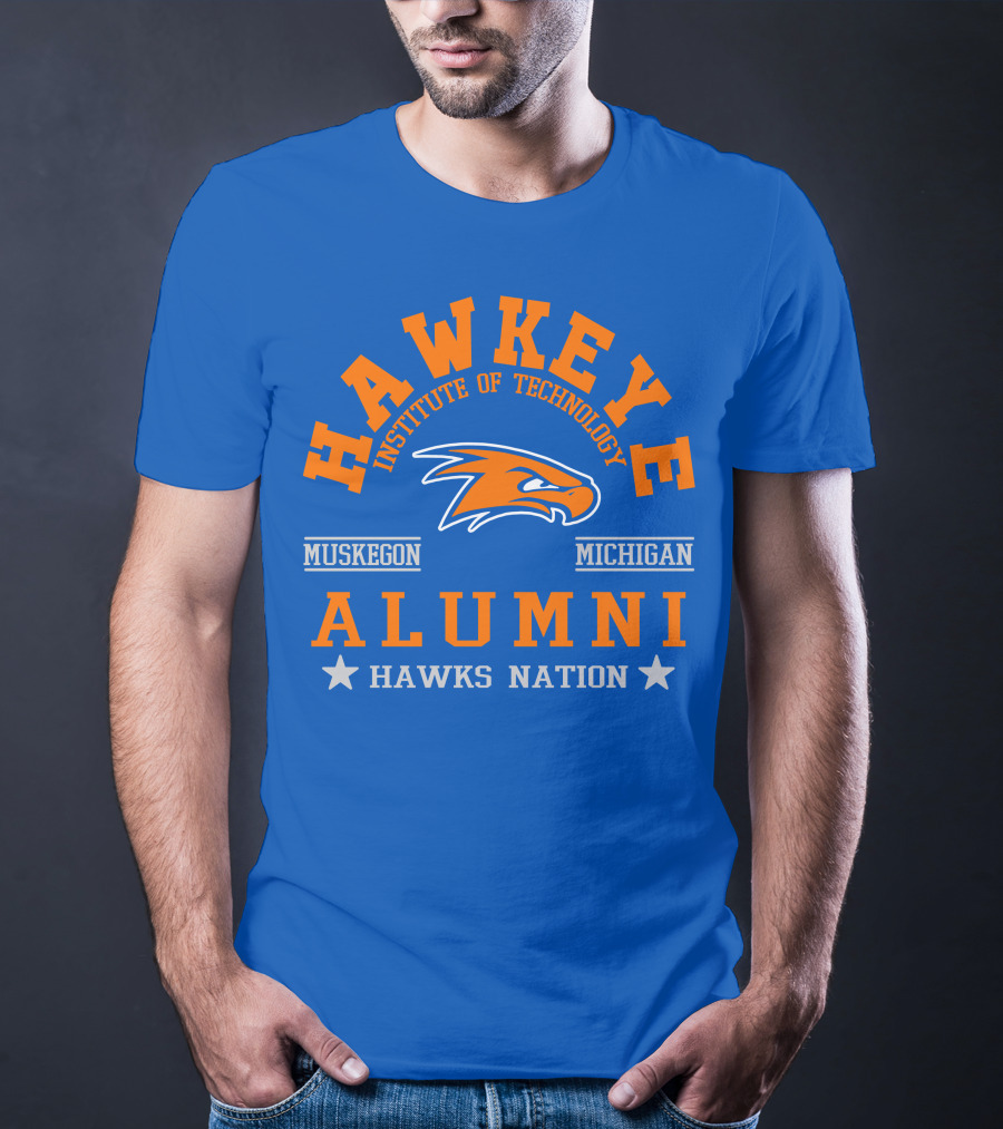 Hawkeye Institute Of Technology Muskegon Michigan Alumni Hawks Nation T-Shirt