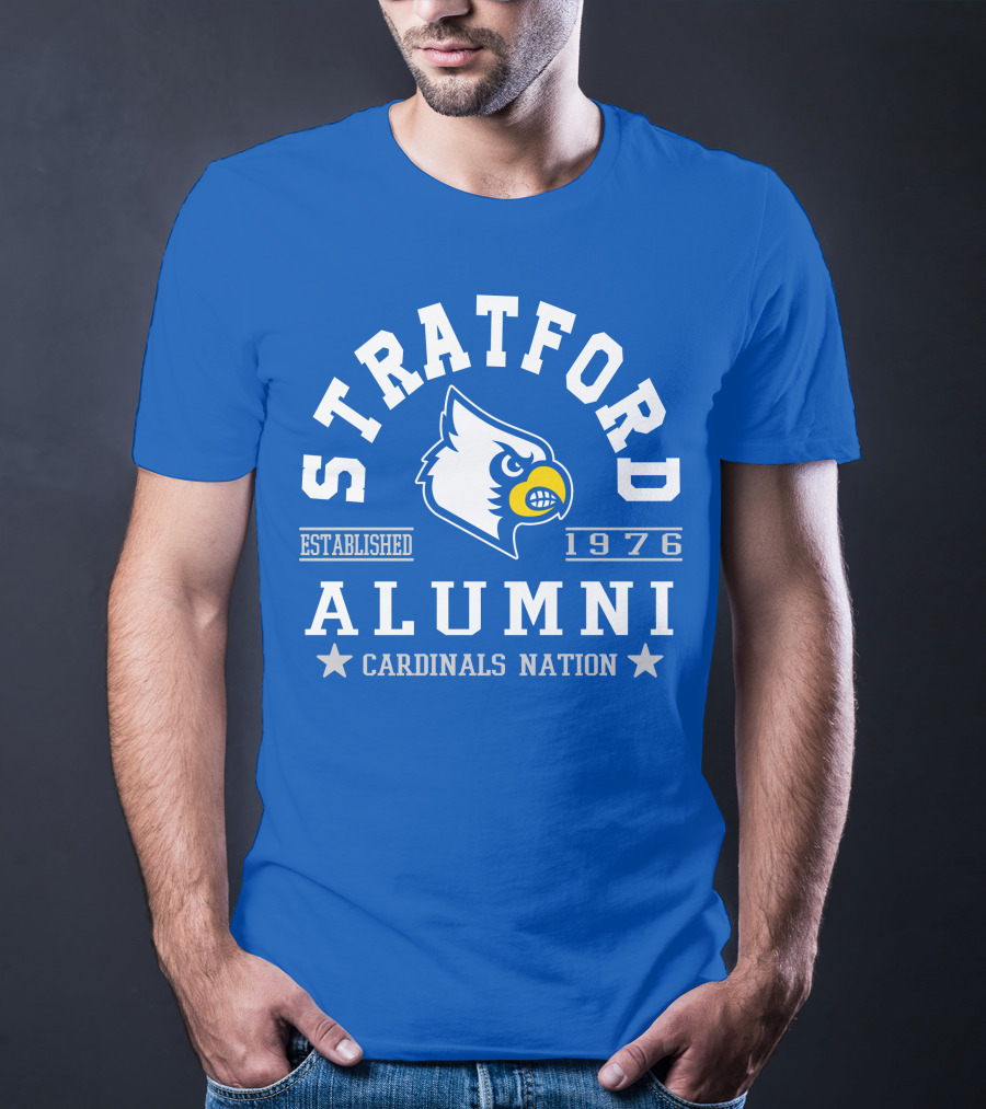 Stratford Alumni Cardinals Nation Established 1976 T-Shirt