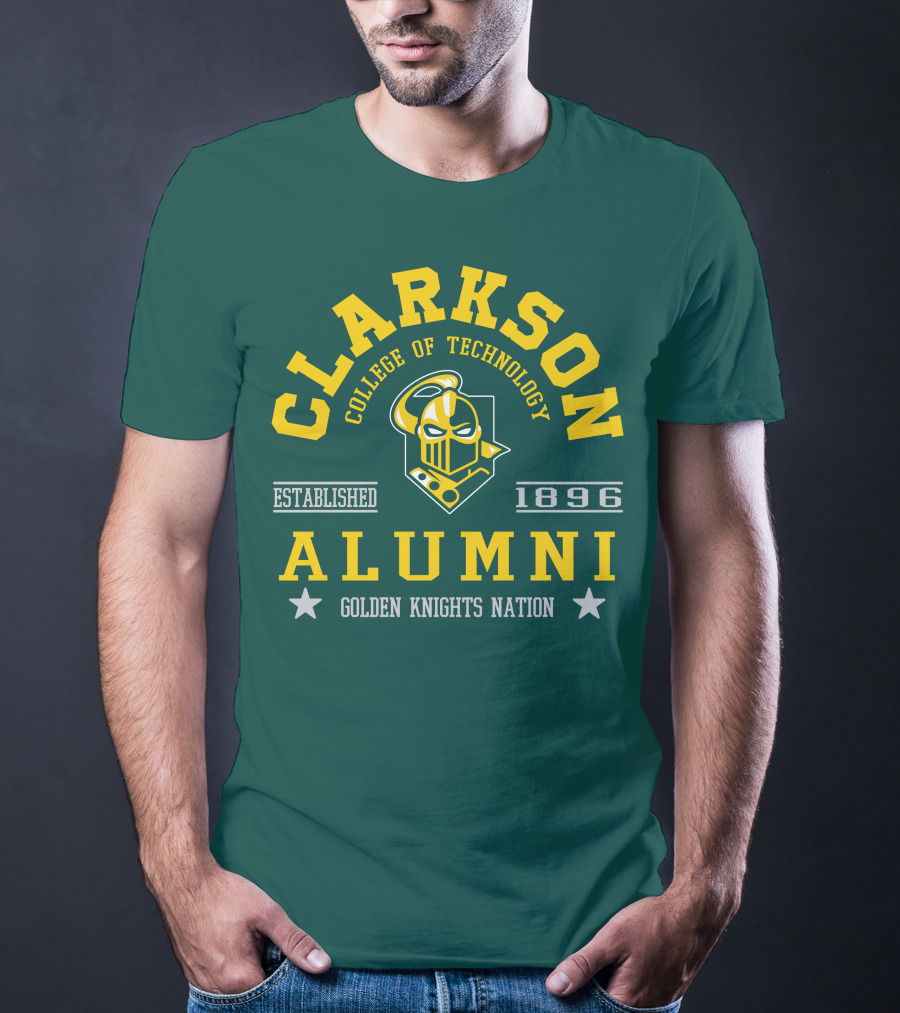 Clarkson College Of Technology Alumni Established 1896 Golden Knights Nation T-Shirt