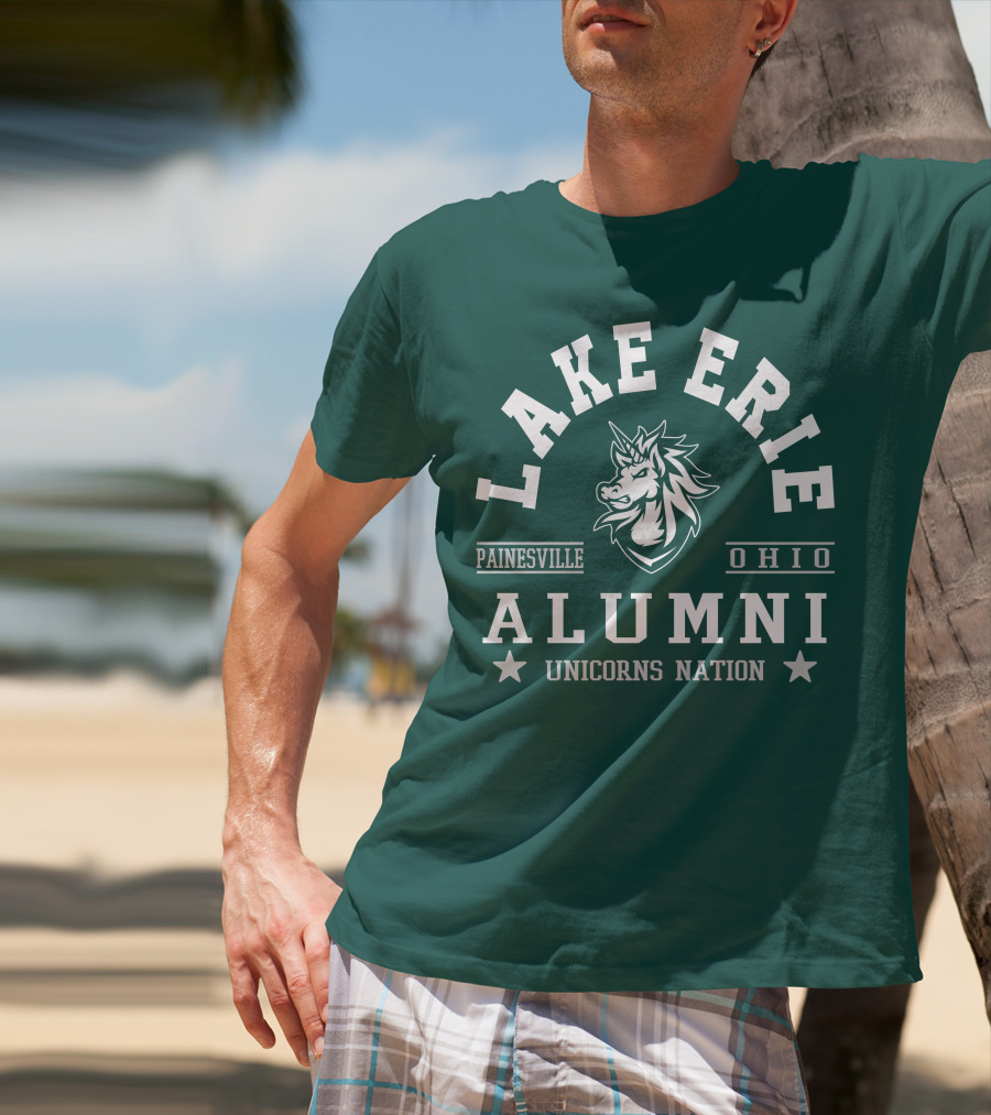 Lake Erie Alumni Painesville Ohio Unicorns Nation T-Shirt
