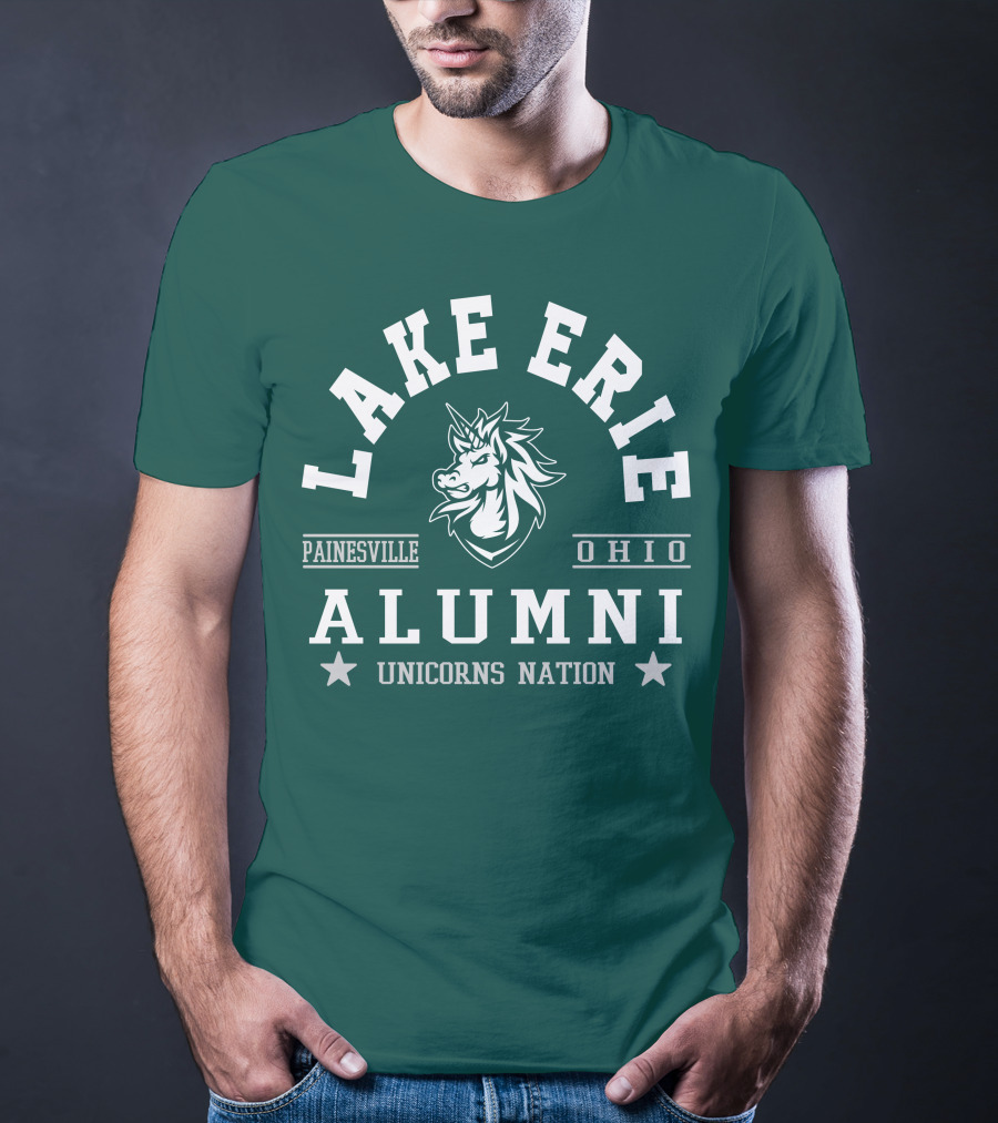 Lake Erie Alumni Painesville Ohio Unicorns Nation T-Shirt