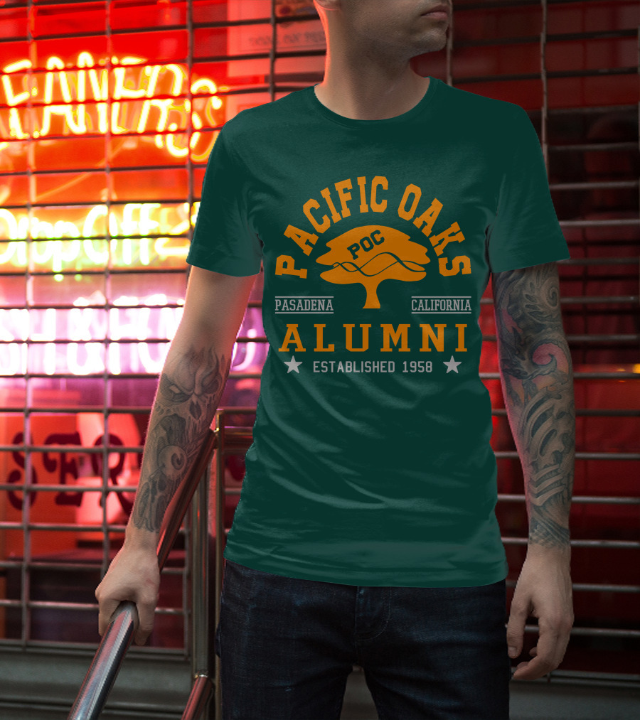Pacific Oaks POC Alumni Pasadena California Established 1958 T-Shirt