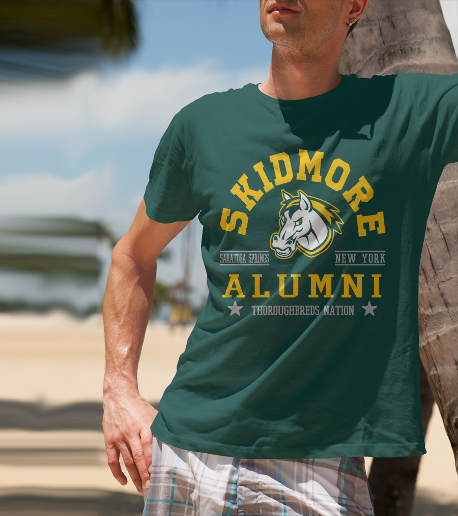 Skidmore College Alumni Saratoga Springs New York Thoroughbreds Nation T-Shirt
