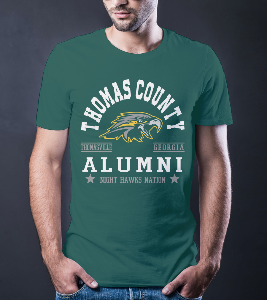 Thomas County Alumni Night Hawks Nation Thomasville Georgia T-Shirt